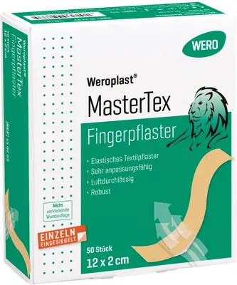 Produktbild von Weroplast MasterTex Fingerpflaster 12 x 2 cm, 50 Stk/Pkg