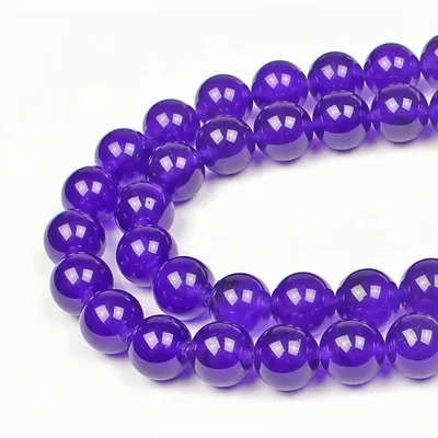 Obrázok produktu pre Korálky na navliekanie, 8 mm, fialové, polodrahokamy, 45 kusov