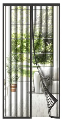 Productafbeelding van Magnetisch insectenwering voor balkondeur, 125x195 cm - Zwart