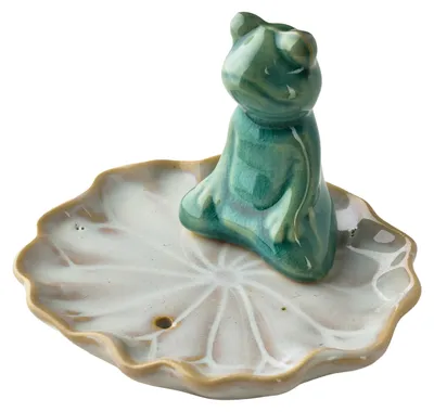 Immagine prodotto di Supporto per incenso, dimensioni 10x9x7 cm, a forma di rana