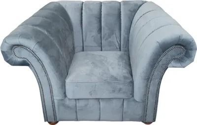 Produktbild von Casa Padrino Luxus Sessel Hellgrau  Chesterfield Möbel Grau