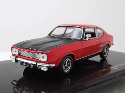 Produktbild von Ford Capri 1700 GT 1970 rot schwarz Modellauto 1:43 ixo models
