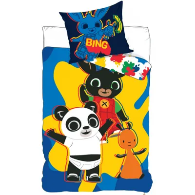 Obrázek produktu pro Povlečení do dětské postýlky Zajíček Bing - modré