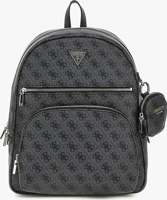 Produktbild von Guess Women Power Play Large Tech Backpack In Coal For Women – 36x27x12 CM / Coal