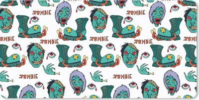 Produktbild von MuchoWow® Mauspad Mousepad Teenager - Zombie - Schuhe 60x30 cm - Mousepads - Maus Mat - Pad - Mausunterlage - Nachhaltig