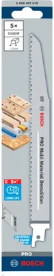 Immagine prodotto di Lama PRO Multi Material Demolition S1110VF, 1,6 x 22 x 225 mm, 5 pz.