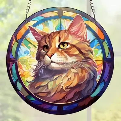 Produktbild von Sonnenfänger - Cat/Typ2 im Buntglasstil KP31538
