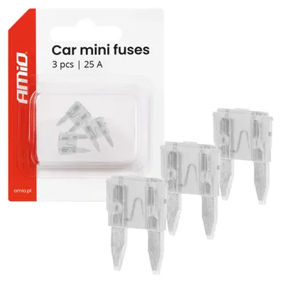 Productafbeelding van Mini steekzekeringen voor auto 3 st. 25A AMIO-05101