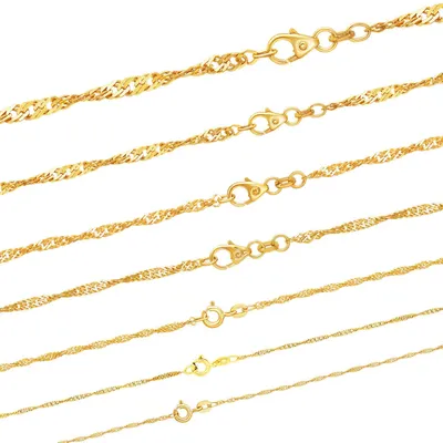 Produktbild von Goldkette Singapurkette Halskette Breite 1,7 mm 60cm 585-14 Karat Gold