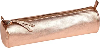 Produktbild von Clairefontaine 8687C Schlampermäppchen (mit Perlmutt-Effekt rund, 5,5 x 22cm, praktisch und robust, aus Leder) 1 Stück kupfer