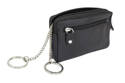 Produktbild von LEAS Schlüsseltasche extra flach mit RFID Schutz, kein Daten Auslesen bzw. kopieren von Funk Autoschlüssel möglich - Schlüsselfunktion bleibt erhalten Echt-Leder, schwarz