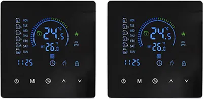 Obrázek produktu pro 2X Smart Thermostat 3A pokojový termostat Vodní ohřívače Podlahové vytápění, dotykový LCD displej, programovatelné podlahové vytápění, 2 režimy