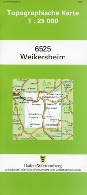 Obrázok produktu pre Topografická mapa Bádenska-Württemberska Weikersheim