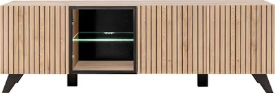 Produktbild von Lowboard, Kastanienholzoptik mit schwarz, LATERZA-164