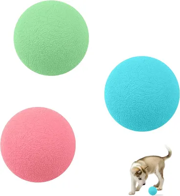 Produktbild von Hundebälle 3 Stück, 4 cm, Unzerstörbar, TPR Gummi, Interaktives Spielzeug für Hunde