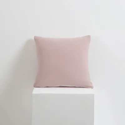 Produktbild von Puderfarbene Baumwoll-Musselin Kissenbezug 40x40 für Bettwäsche