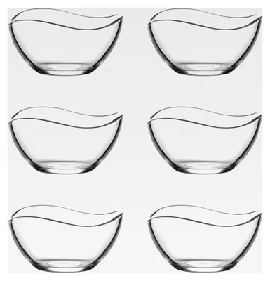 Produktbild von 6-teiliges 310 ml Glasschüssel Set - Servierschalen, Dessertschalen, Salatschüssel aus Glas