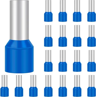 Productafbeelding van Adereindhulzen - Krimphulzen Draadconnector - Elektrische Installaties - Geïsoleerde PP Kraag - 16 mm² - Blauw