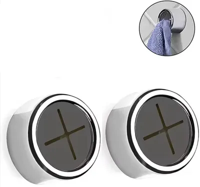 Immagine prodotto di CHPN - Ganci autoadesivi - Porta asciugamani - Adesivi - Argento - 2 pezzi - Gancio per asciugamani - Bagno, cucina - Fermasciugamani - Porta asciugamani