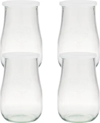 Produktbild von 4x Weck Tulpenglas 1750ml | Rundglas 1,75l Tulpe mit Silikondeckel für luftdichtes Aufbewahren
