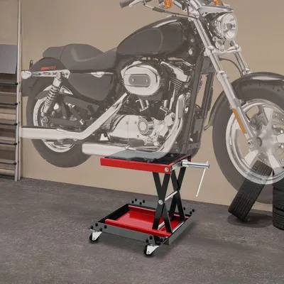 Productafbeelding van Hydraulische motorstandaard voor motorfietsen, ATV's en quads, draagvermogen 500 kg, met motorfietslift, montagebok en motorhefbrug