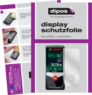 Produktbild von 3x Schutzfolie für Bosch PLR 50 C klar Displayschutzfolie Folie Display Schutz dipos