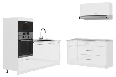 Immagine prodotto di Cucina Vicco Fame-Line Bianco lucido/Bianco 340 cm, PL Marmo, Model 63943
