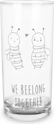 Produktbild von Mr. & Mrs. Panda Cocktailglas Biene Verliebt 200 ml - Transparent - Geschenk, Glas, Longdrinkglas, Trinkglas, Tumbler, Wasserglas