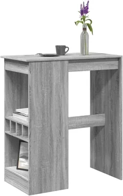 Produktbild von Küchen- und Esszimmertisch, Bartisch mit Gestell, Grau Sonoma, 90 x 47,5 x 103,5 cm