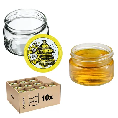 Produktbild von KADAX kleine Einmachgläser 250 ml, Marmeladengläser mit Deckel, Luftdichte Gläschen zum Verschenken