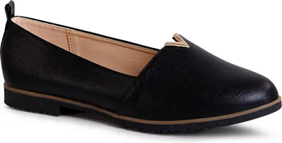 Produktbild von topschuhe24 1747 Damen Slipper Ballerina Loafer, Farbe:Schwarz, Größe:37 EU