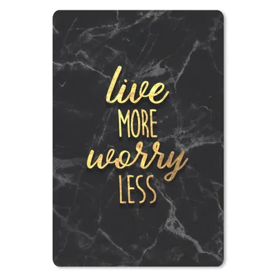 Produktbild von MuchoWow® Mauspad Mousepad Zitat - Leben - Gold - Schwarz 40x60 cm - Mousepads - Maus Mat - Pad - Mausunterlage - Schreibtisch Accesoire