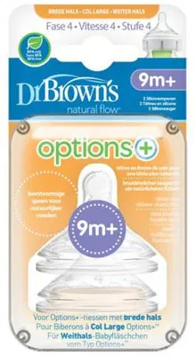 Produktbild von Dr. Brown's Options+ Sauger, Phase 4, Flasche mit breitem Hals (2 Stück)