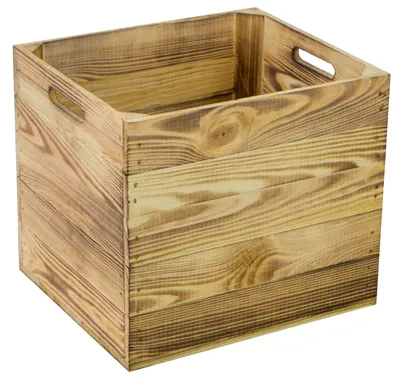 Produktbild von Obstkiste geflammt passend für Ikea Kallax und Expeditregale Regalkiste Weinkiste Holzkiste