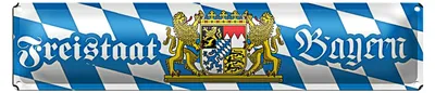 Produktbild von Blechschild Bayern 46x10cm Freistaat Bayern Dekoration