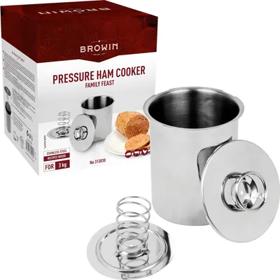 Produktbild von BROWIN Rostfreier Schinkenkocher | von bis zu 3 kg | silber – zum Schinken selbe