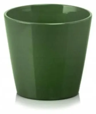 Produktbild von Polnix 7108617 Keramik-Übertopf glänzend dunkelgrün 17 cm