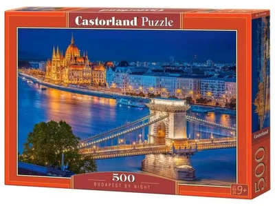 Produktbild von Castorland Puzzles, 500 Teile, Motiv: Budapest bei Nacht, Ungarn, Uferpromenade, Stadt bei Nacht, Puzzle für Erwachsene, Castorland B-53940