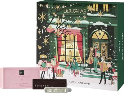 A Douglas Beauty Advent Calendar and Rituals Sakura Car Perfume are displayed together.