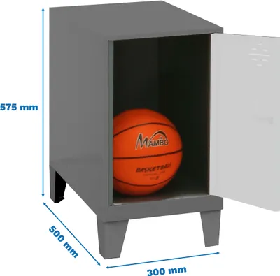 Produktbild von Simonrack Spind SIMONLOCKER DISM anthrazit, weiß 8425437119934, 1 Schließfach 30,0 x 50,0 x 57,5 cm