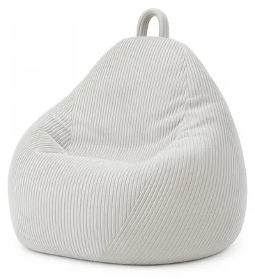 Produktbild von Birnen-Sitzsack aus Cord mit abnehmbarem Bezug 80 x 70 cm, Hellgrau