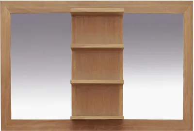 Produktbild von Teako Design Spiegel Kramfors Teakholz mit Ablage 120 x 80 cm