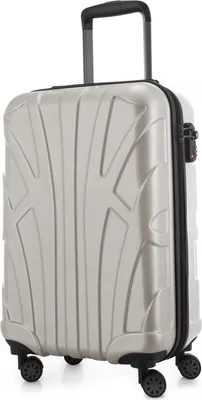 Produktbild von Suitline - leichtes Handgepäck 55x35x20 cm Flugzeug-Trolley 34 L Bordgepäck Hand-Koffer leicht Bord-Koffer 4 Rollen Kabinengepäck Hand Luggage TSA ,matt Weiß