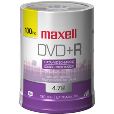 Produktbild von Maxell DVD+R 4.7, Cakebox 100