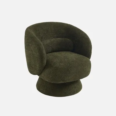 Produktbild von sweeek - 360°-Drehsessel mit Stoffbezug - Khaki
