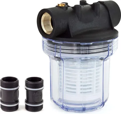 Produktbild von Grafner® universal Filter kurz mit Einsatz geeignet für Hauswasserwerke FI10633 und Gartenpumpen