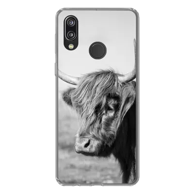 Produktbild von MuchoWow® Handyhülle Schutzhülle Hülle für Huawei P20 Lite (2020) Schottischer Highlander - Tiere - Schwarz - Weiß Silikon Softcase Handy Hülle - Kartenhalter