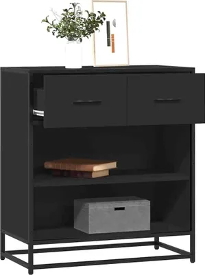 Zdjęcie produktu dla vidaXL Kredens czarny 68x35x76 cm materiał drewnopochodny