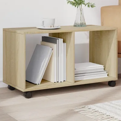 Produktbild von "WINTER SALE"Rollschrank - modernes Design - Flurtisch/Wohnzimmertisch - Sonoma-Eiche 72x33x42,5cm Holzwerkstoff DE902650 - Konsolentische