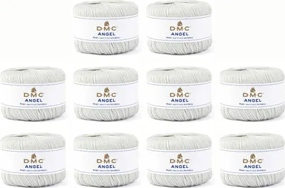 Obrázok produktu pre 10x DMC Angel – kvalitná priadza z 80 % viskózy a 20 % vlny, 8101, (farba 132)